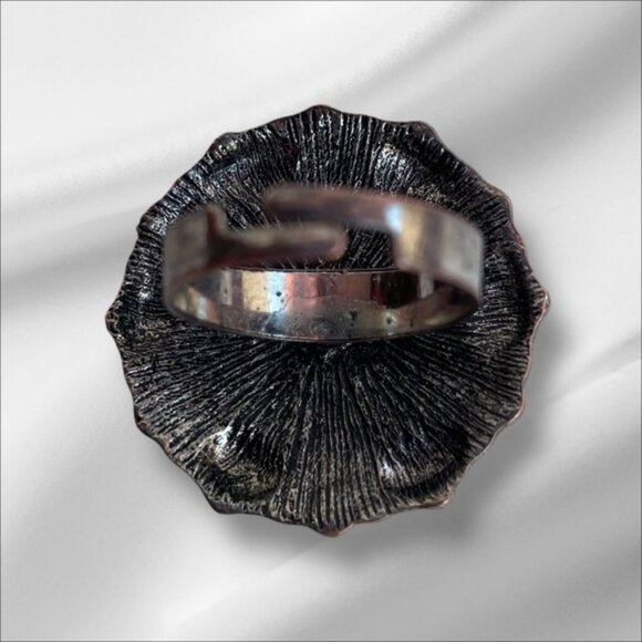 Gothic Boho Retro Black Statement Ring - Picture 4 of 6